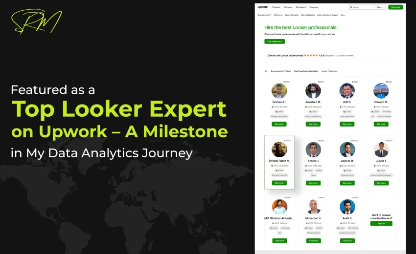 Featured as a Top Looker Expert on Upwork – A Milestone in My Data Analytics Journey