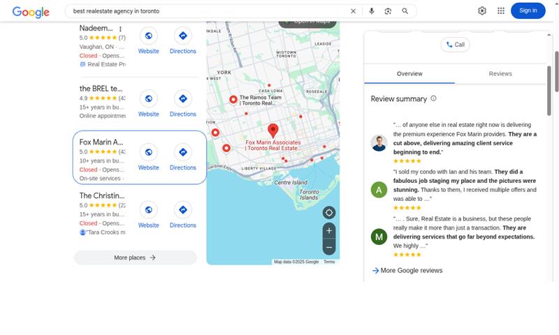 Google review for better visibility