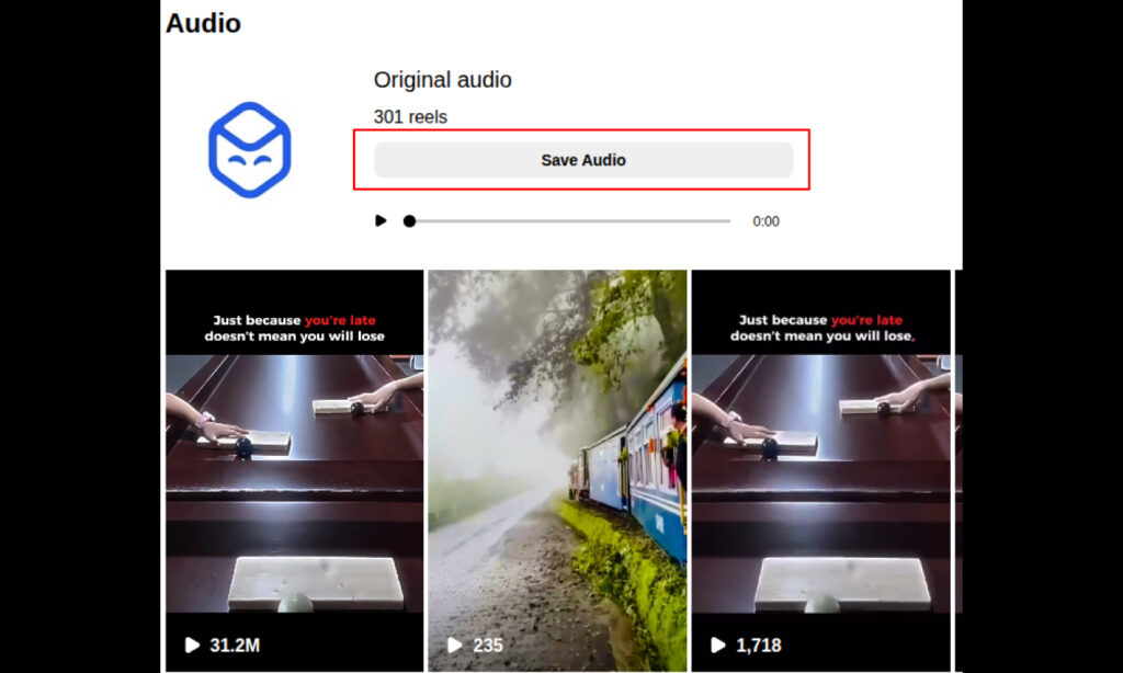 Save audio