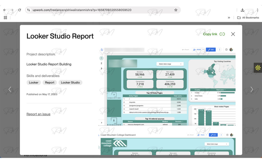 Looker Studio Report Building Dashboard