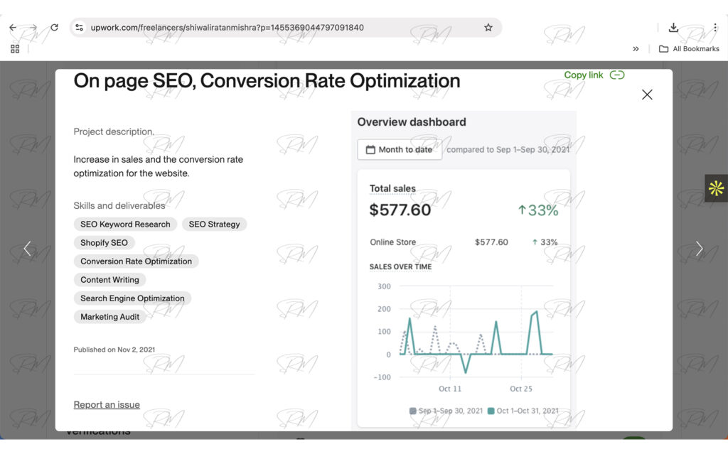 Overview Dashboard of Sales & Conversion Rate