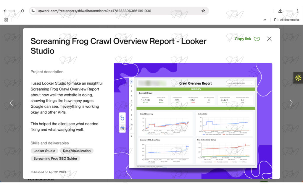 Screaming Frog Crawl Overview Report - Looker Studio